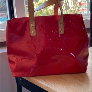 Louis Vuitton Reade Pm Red Patent Leather Satchel